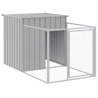 Vidaxl Caseta Perros Corral Acero Galvanizado Gris Claro 110x813x110cm_5
