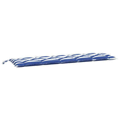 Vidaxl Cojín Banco Jardín Tela Oxford A Rayas Azul Y Blanco 180x50x7cm_0