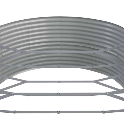 Jardinera Arriate Acero Recubrimiento Polvo Plata 584x140x68 Cm_4