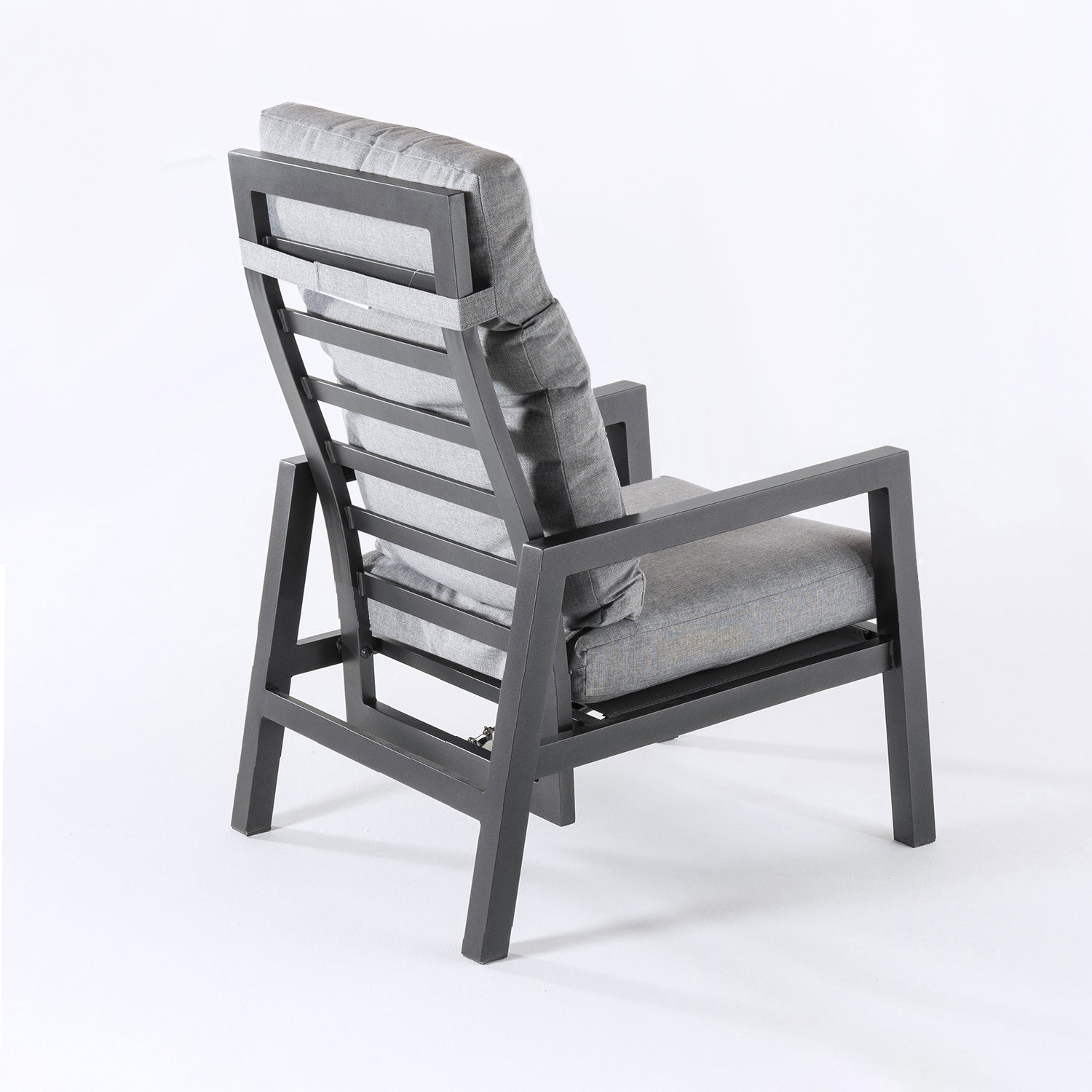 Sofá De Exterior, Reforzado, Aluminio, Colornegro, Sillón:59x72x112_3