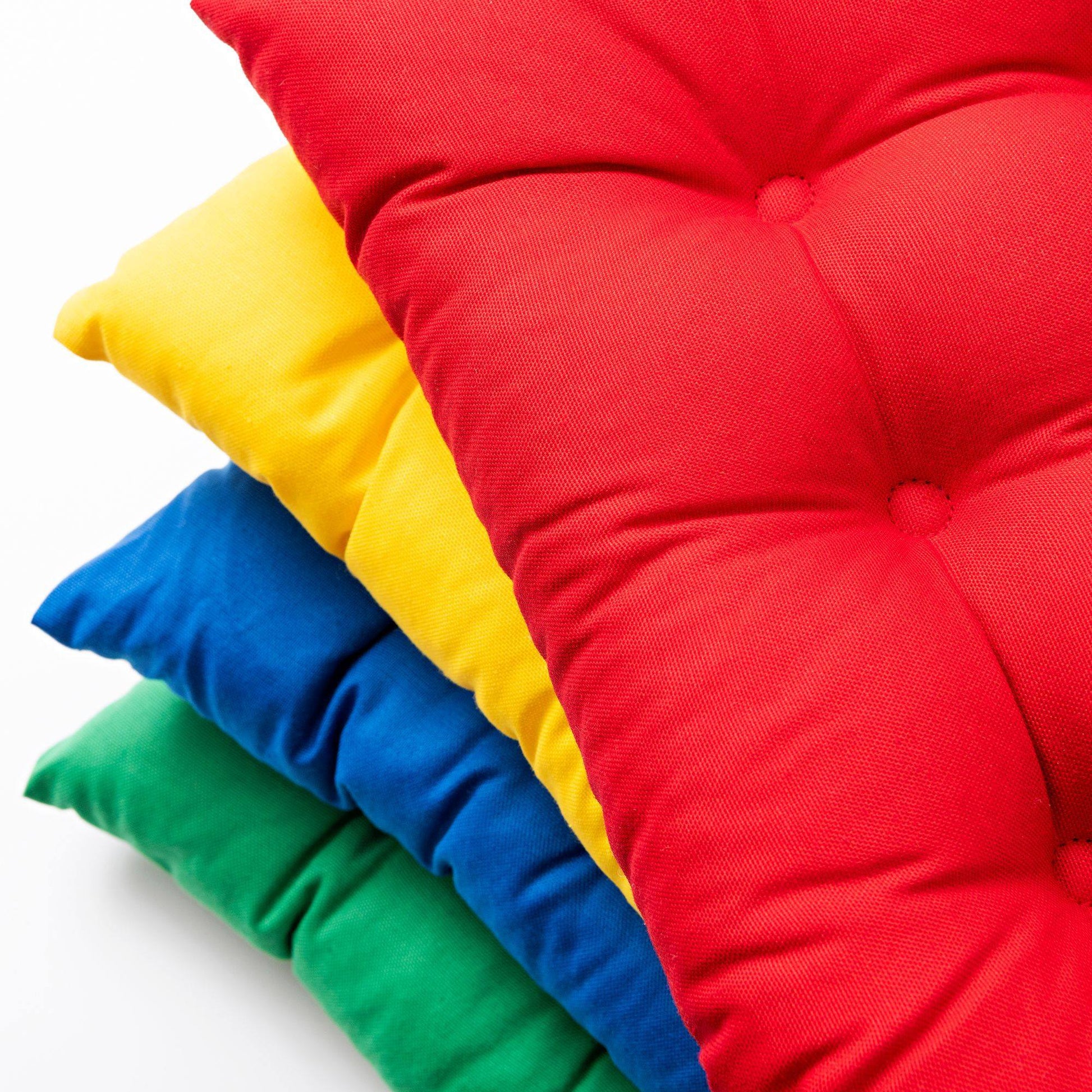 Caja 12pc Cojín Para Silla De Jardín 40x40cm (4 Rojos + 4 Azules + 4 Verdes + 4 Amarillos) 250gsm 65%algodón 35%poliéster_5