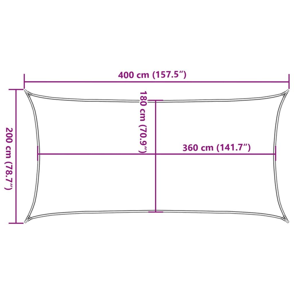 Vidaxl Toldo De Vela Hdpe Marrón 160 G/m² 2x4 M_2