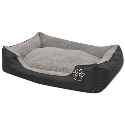 Vidaxl Cama Para Perro Con Cojín Acolchado Talla L Negra_1