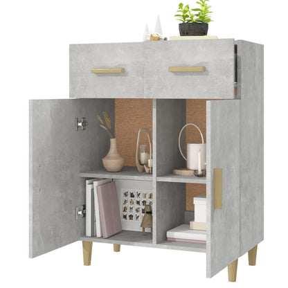 Aparador De Madera Contrachapada Gris Hormigón 69,5x34x89 Cm / Vetonek_3