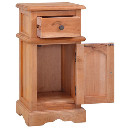 Mesita De Noche Madera Maciza De Caoba_1