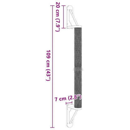 Vidaxl Poste Rascador De Pared Para Gatos Sisal 109 Cm_2