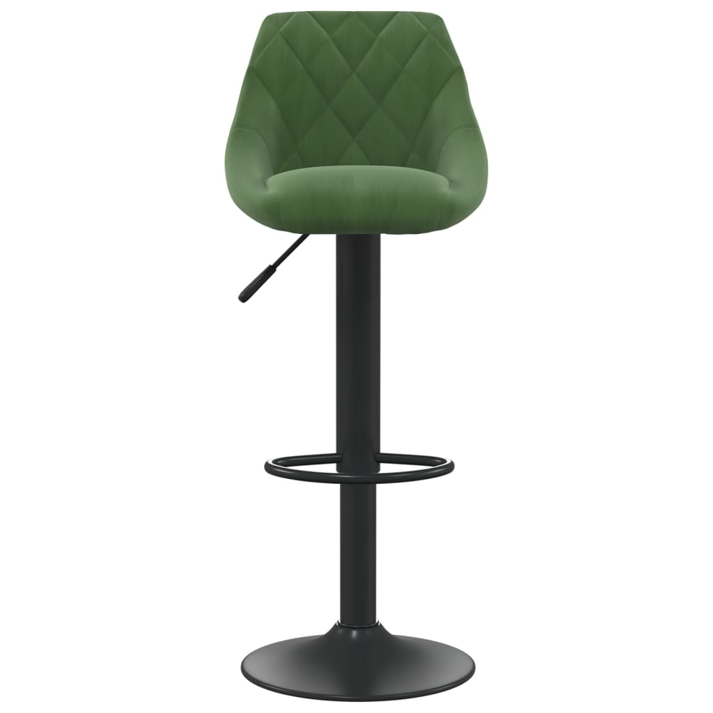 Taburete De Cocina De Terciopelo Verde Oscuro_1