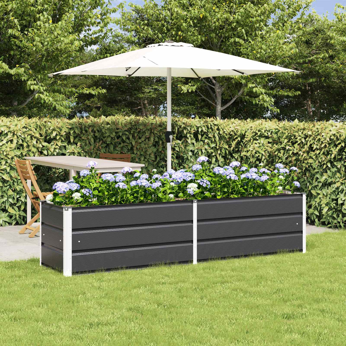 Jardinera Antracita 195 X 50 X 45 Cm Acero Galvanizado_1