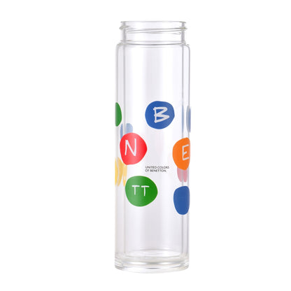 Botella De Agua De Doble Pared 350ml Borosilicato Black & White Be_5