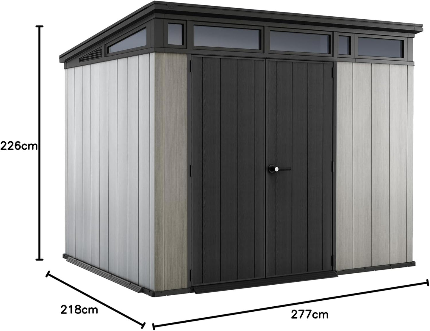 Keter Caseta Artisan 9x7: Almacenamiento Exterior, Resina, Efecto Madera._2