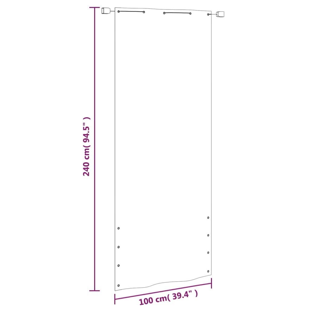 Vidaxl Toldo Pantalla Para Balcón Tela Oxford Verde Claro 100x240 Cm_2
