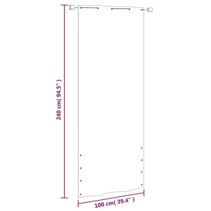 Vidaxl Toldo Pantalla Para Balcón Tela Oxford Verde Claro 100x240 Cm_2