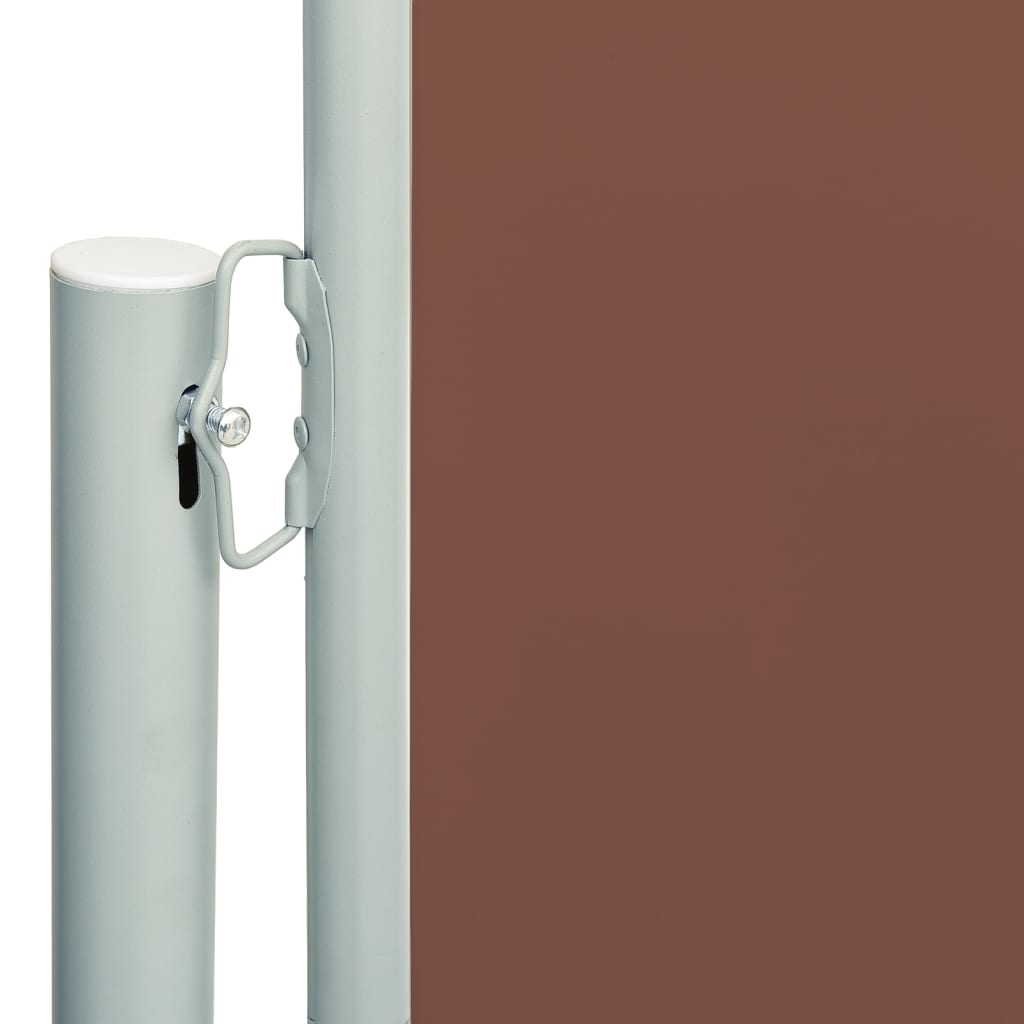 Toldo Lateral Retráctil De Jardín Marrón 117x600 Cm_1