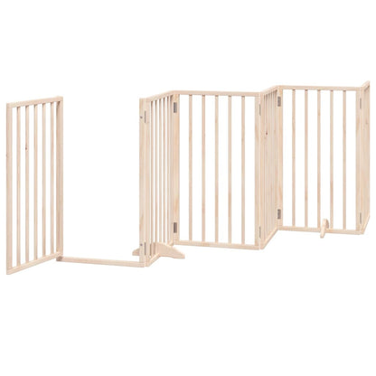 Vidaxl Puerta Para Perros Con Puerta Plegable De 6 Paneles, 300 Cm, Madera De Álamo_3