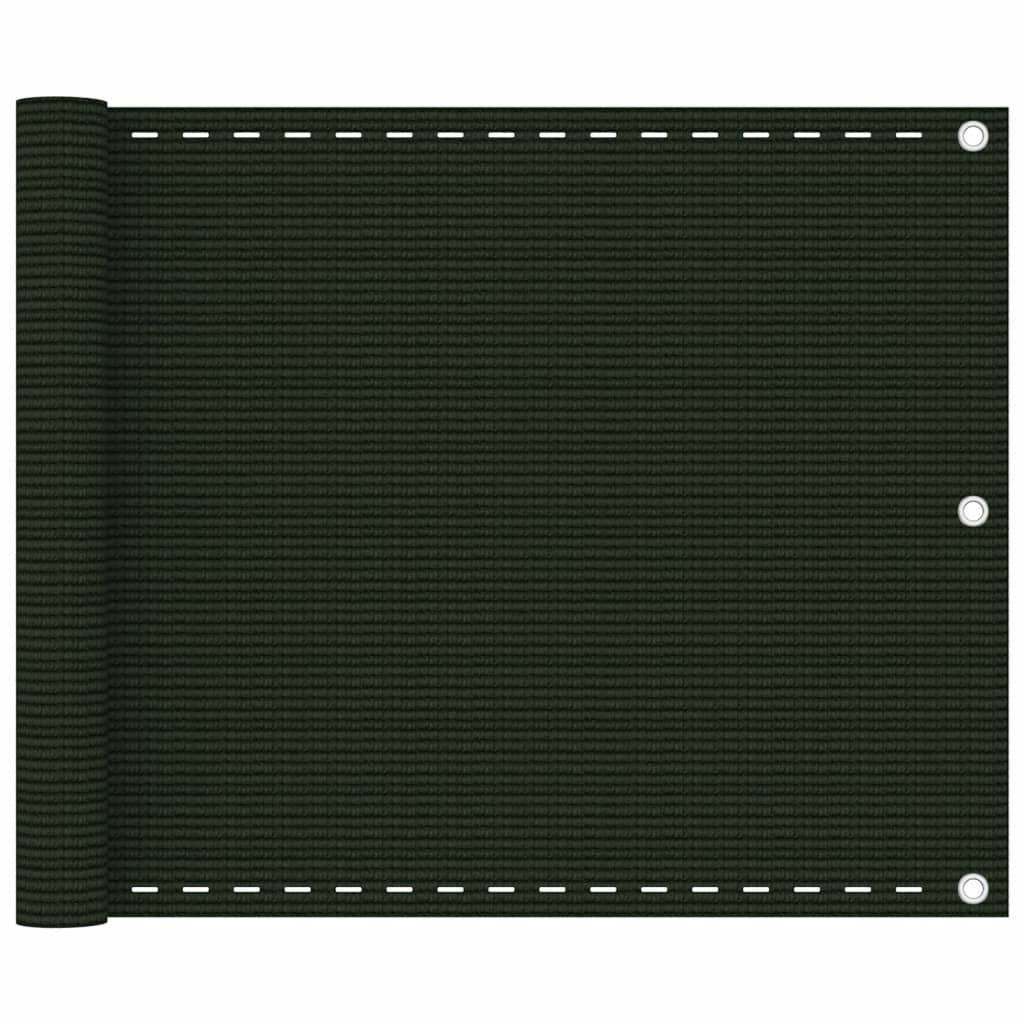 Vidaxl Toldo Para Balcón Hdpe Verde Oscuro 75x500 Cm_0