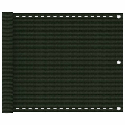 Vidaxl Toldo Para Balcón Hdpe Verde Oscuro 75x500 Cm_0
