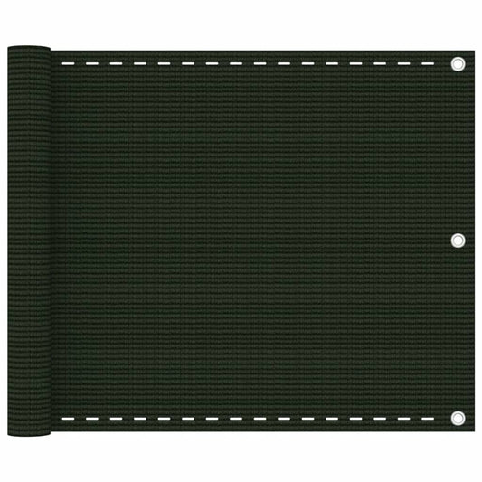 Vidaxl Toldo Para Balcón Hdpe Verde Oscuro 75x500 Cm_0