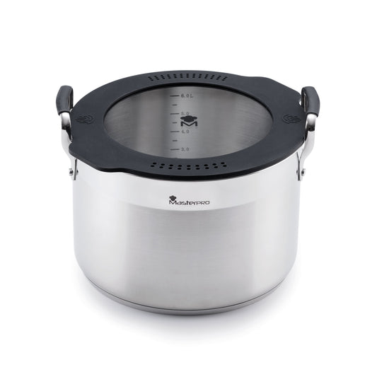 Cacerola 24cm Acero Inox Inducción C/tapa_0