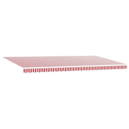 Toldo Retráctil Rojo Y Blanco 600 X 350 Cm Poliéster_4