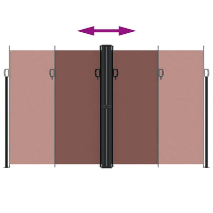 Vidaxl Toldo Lateral Retráctil Marrón 200x1000 Cm_4
