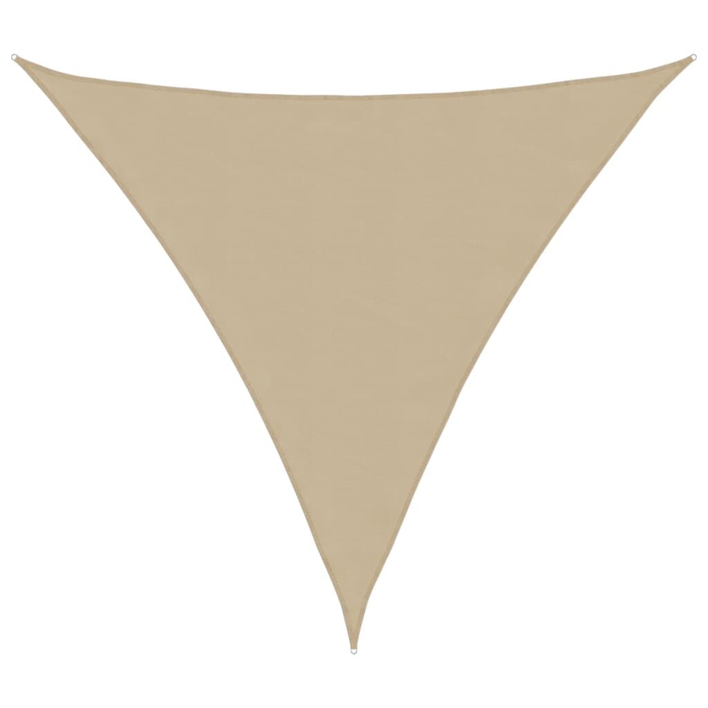 Vidaxl Toldo De Vela Triangular Tela Oxford Beige 5x5x5 M_0