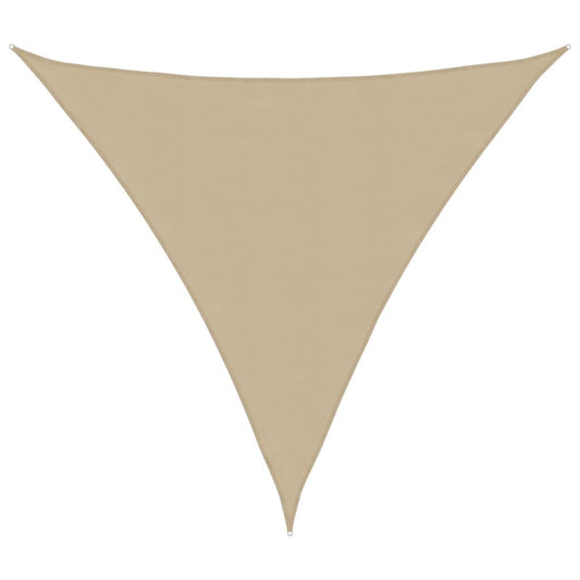 Vidaxl Toldo De Vela Triangular Tela Oxford Beige 5x5x5 M_0