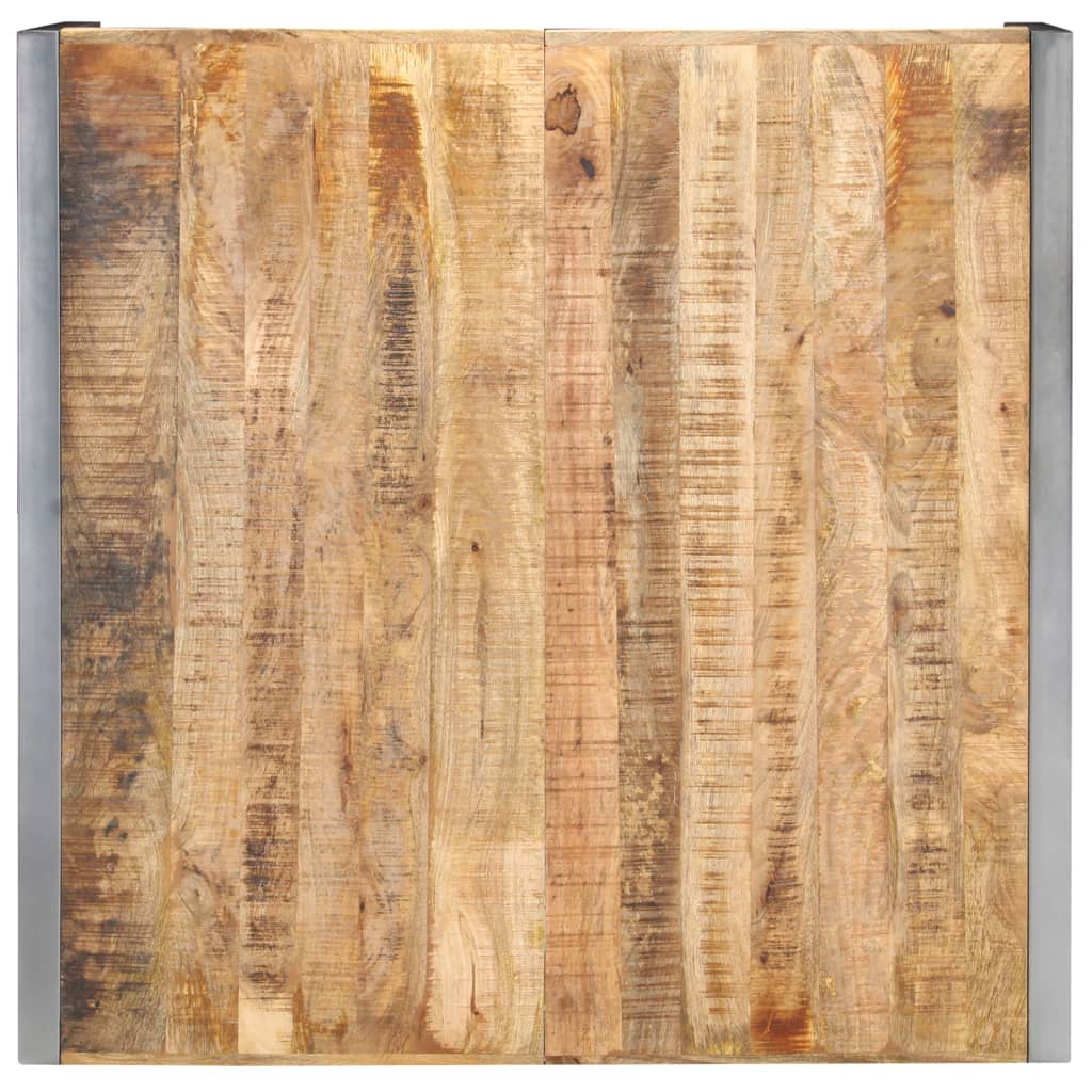 Mesa De Centro Madera De Mango Rugosa 120x120x40 Cm_1