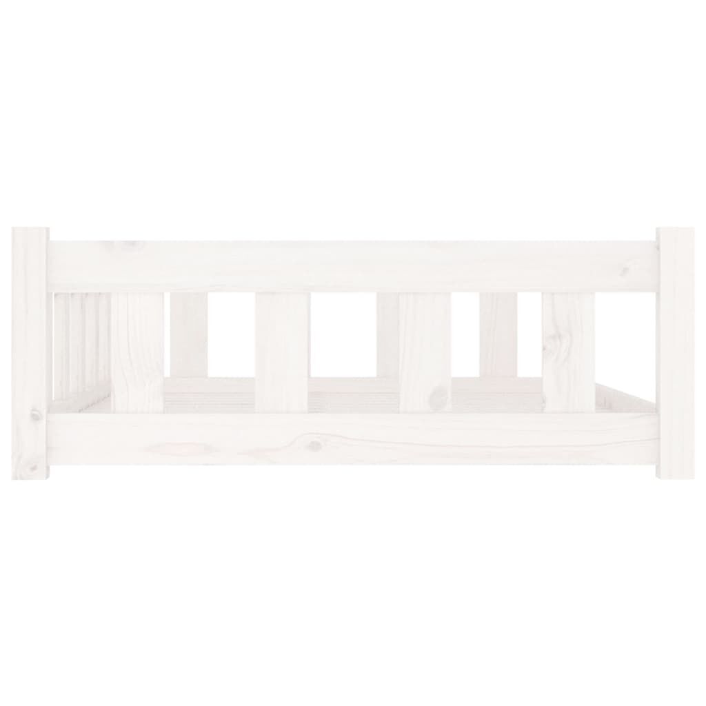 Vidaxl Cama Para Perros Madera Maciza De Pino Blanco 105,5x75,5x28 Cm_4