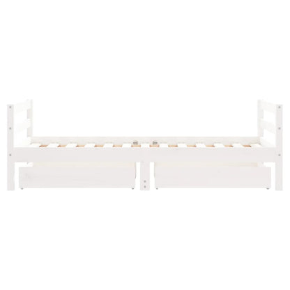 Vidaxl Estructura Cama Infantil Y Cajones Madera Pino Blanco 80x160 Cm_5