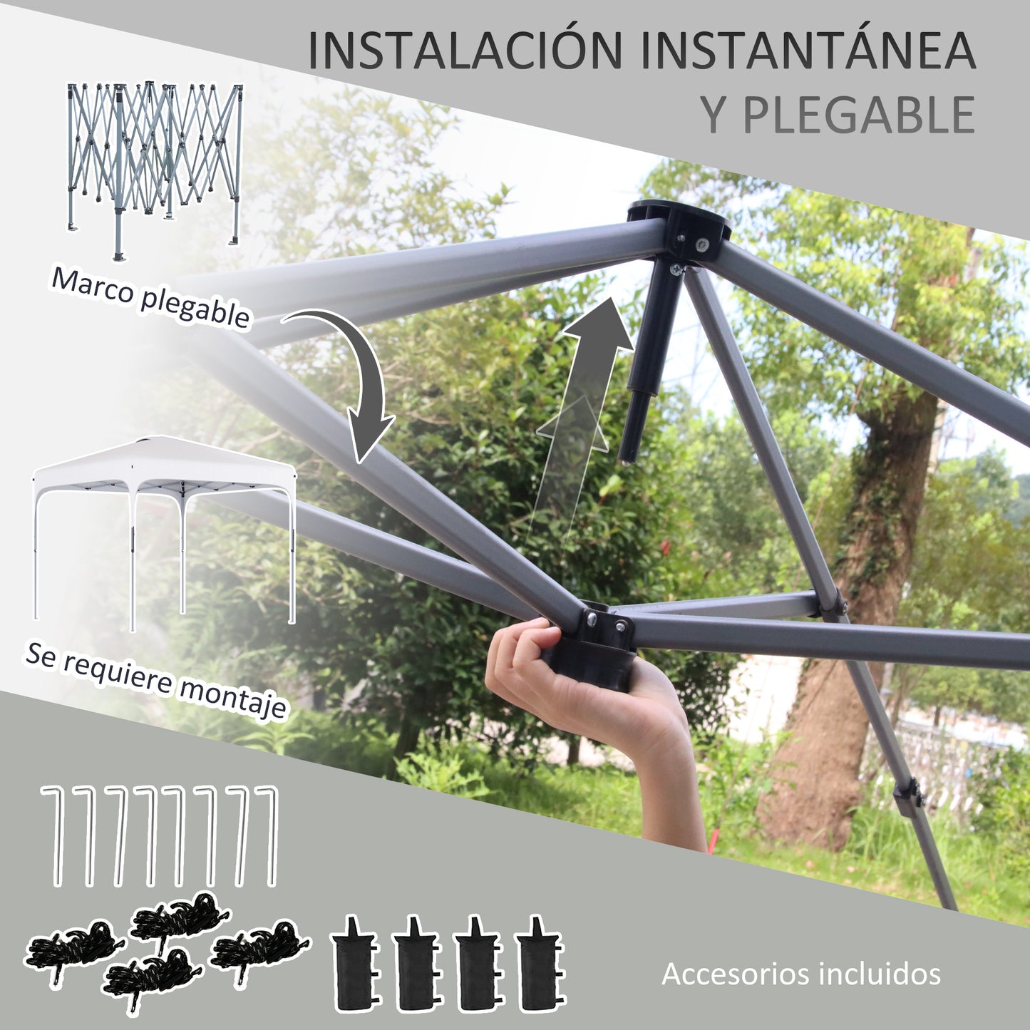 Outsunny Cenador Plegable Pop-up 2_4
