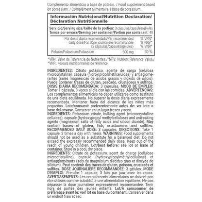 Citrato De Potasio 600mg - 120 Cápsulas Vegetales - Salud Cardiovascular - Masmusculo_5