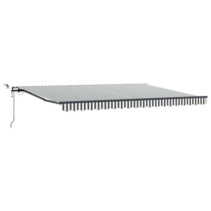 Toldo Retráctil Automático Luz Led Antracita Blanco 450x300 Cm_0