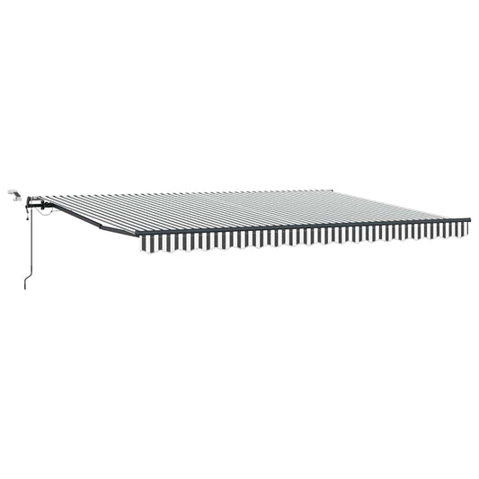 Toldo Retráctil Automático Luz Led Antracita Blanco 450x300 Cm_0