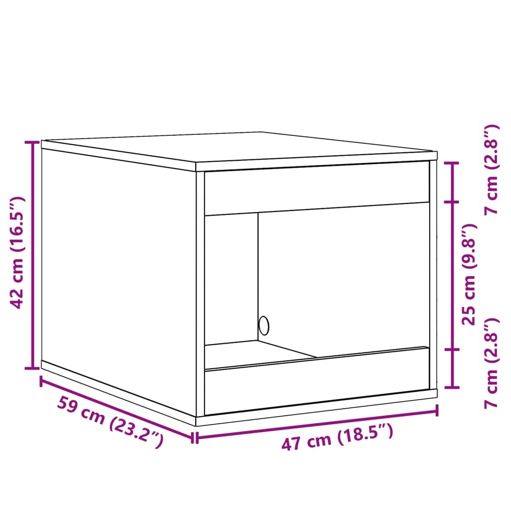 Vidaxl Mueble Arenero De Gatos Madera Gris Hormigón 47x59x42 Cm_2