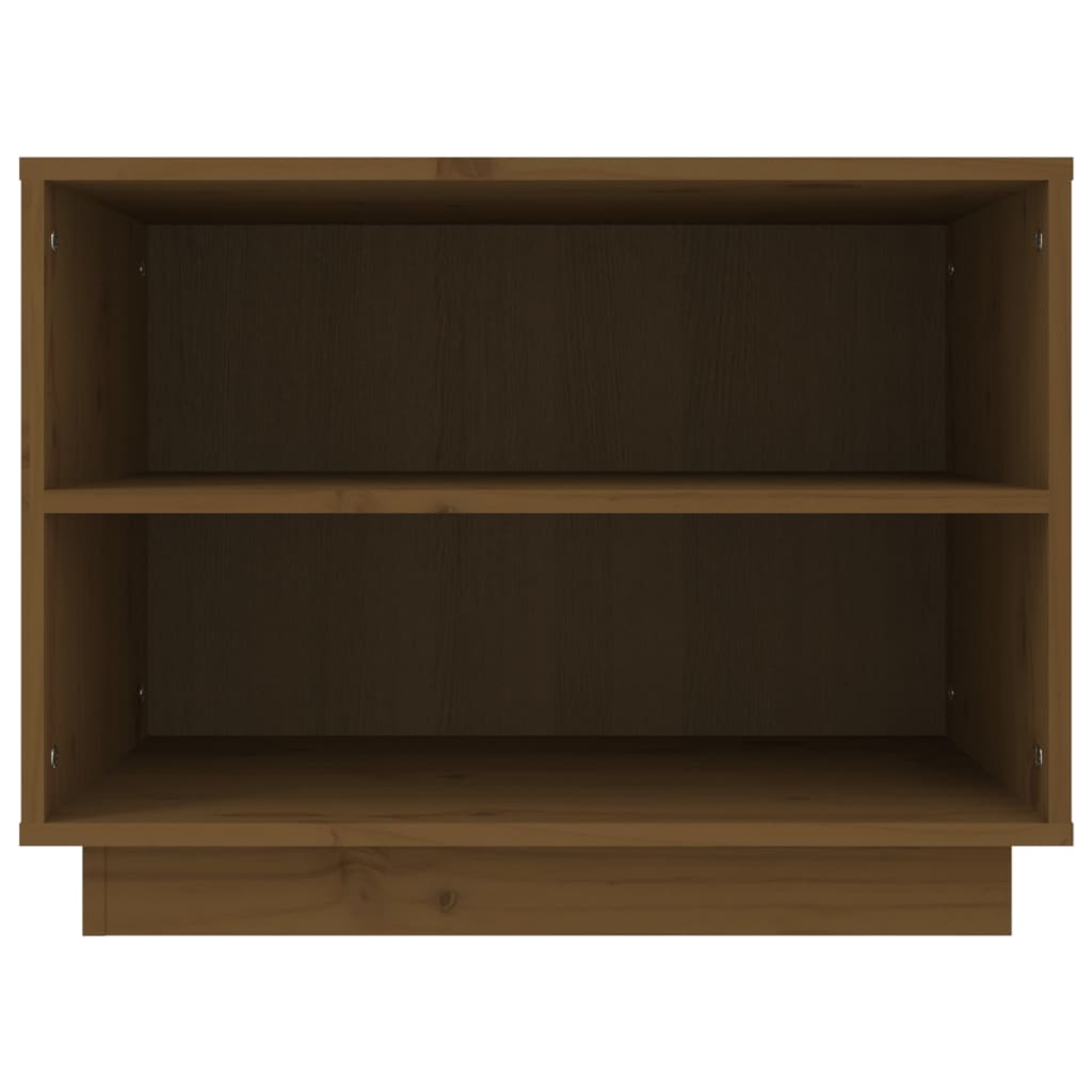 Armario Zapatero Madera Maciza De Pino Marrón Miel 60x34x45 Cm / Vetonek_5