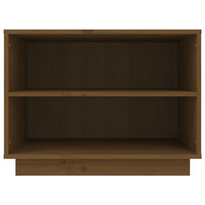 Armario Zapatero Madera Maciza De Pino Marrón Miel 60x34x45 Cm / Vetonek_5