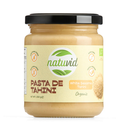 Tahini BIO Natuvid | 250g | 100% Natural | Sin Azúcar Añadido, Sin Gluten, Sin Lactosa – Vegana, Sin Aditivos_0