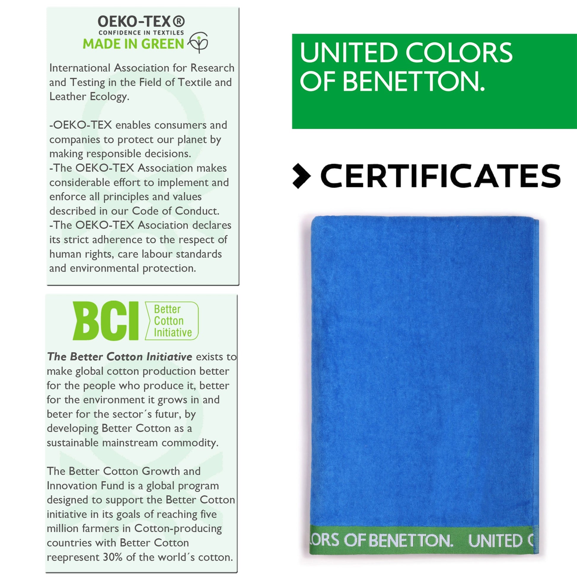 Set 2 Toalla De Playa 90x160cm 380gsm Velour 100%algodon Casa Benetton_3