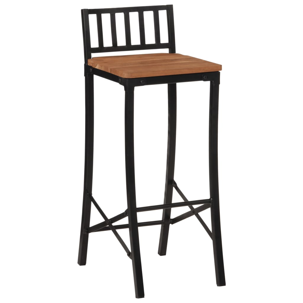 Taburetes Altos 4 Uds Madera Maciza De Acacia_1