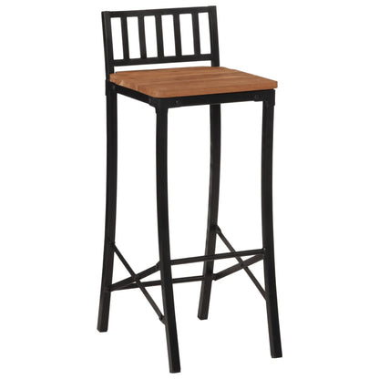 Taburetes Altos 4 Uds Madera Maciza De Acacia_1