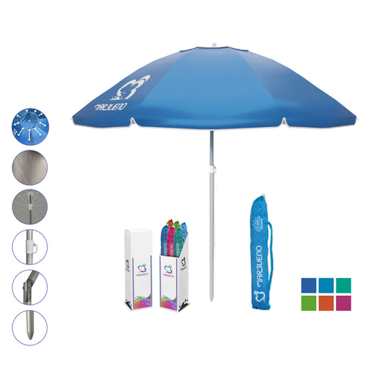 Sombrilla Nylon Y Aluminio Con Funda - Surtido - Ø 240 Cm_0