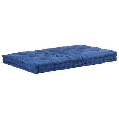 Vidaxl Cojín Para Palés Algodón Azul Claro 120x80x10 Cm_0