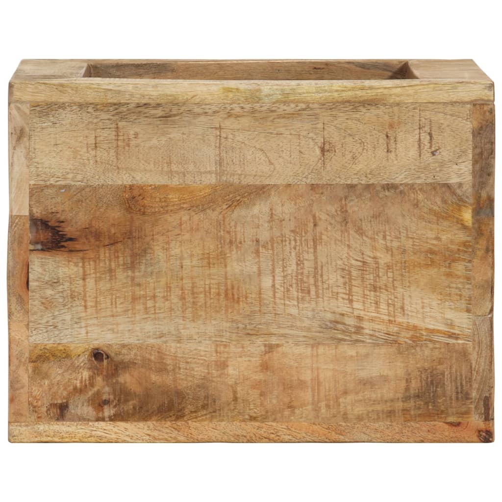 Taburete Madera Maciza De Mango 40x30x40 Cm_2