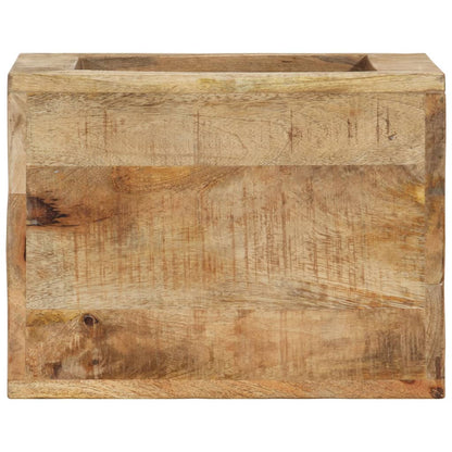 Taburete Madera Maciza De Mango 40x30x40 Cm_2