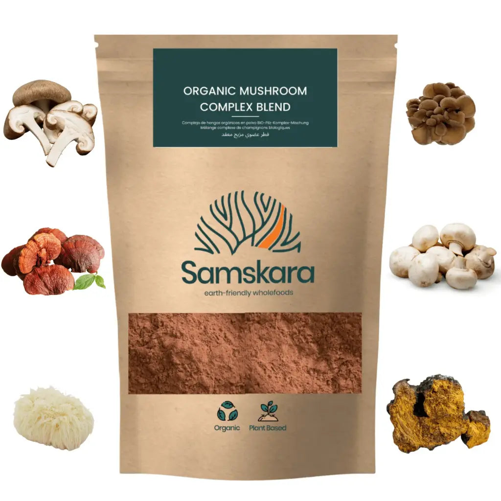 Complejo De 7 Setas Medicinales Bio - 100g | Complejo De Hongos Ecológico Vegano Para Café Y Smoothies, 100% Natural_1