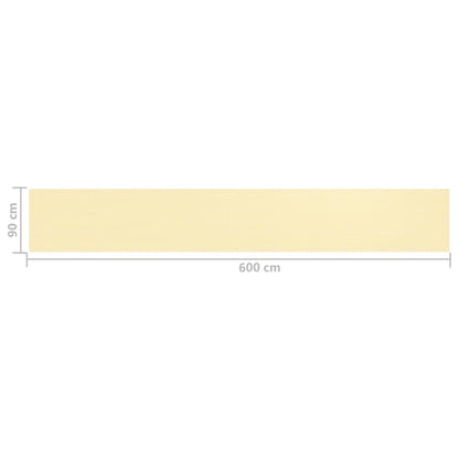 Vidaxl Toldo Para Balcón Hdpe Beige 90x600 Cm_4