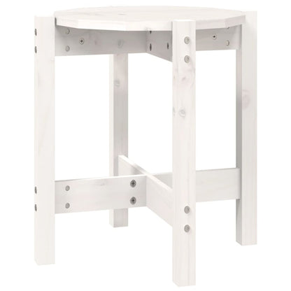 Mesa De Centro De Madera Maciza De Pino Blanco Ø42,5x45 Cm_0