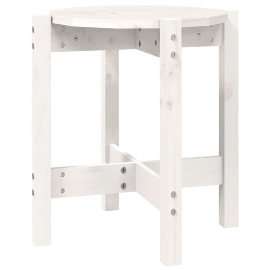 Mesa De Centro De Madera Maciza De Pino Blanco Ø42,5x45 Cm_0