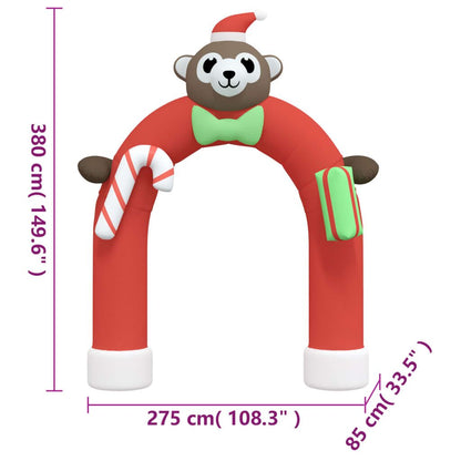 Vidaxl Puerta De Arco Inflable De Navidad Con Led 380 Cm_2