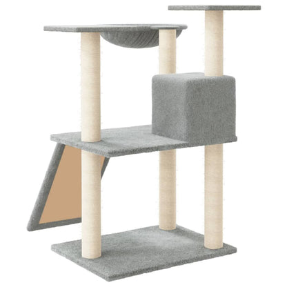 Vidaxl Rascador Para Gatos Con Postes De Sisal Gris Claro 83 Cm_4